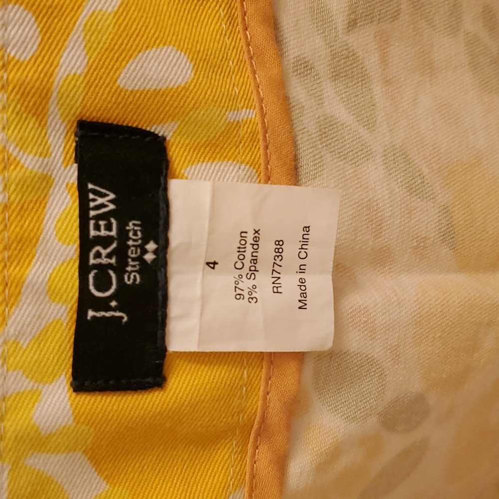 J. Crew Yellow & White skirt (fits like a 6) - Picture 3 of 5